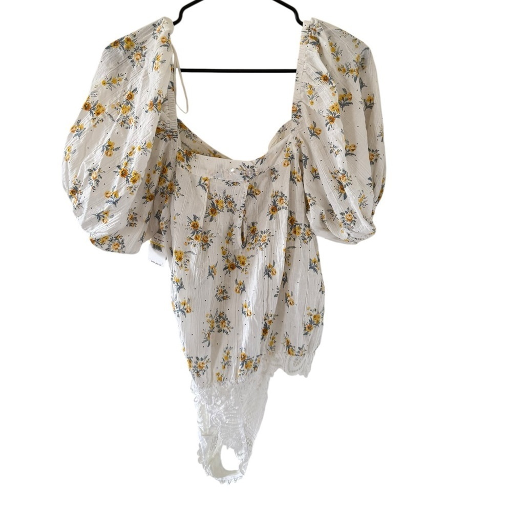 Free People Intimately NEW Angela Floral Print Bodysuit - Picture 5 of 6